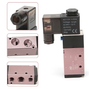 1/4" 4V210-08 5 Way 2 Position Pneumatic Control Solenoid Air Valve 12V 24V 110V 220V
1/4" 4V210-08 5 Way 2 Position Pneumatic Control Solenoid Air Valve 12V 24V 110V 220V