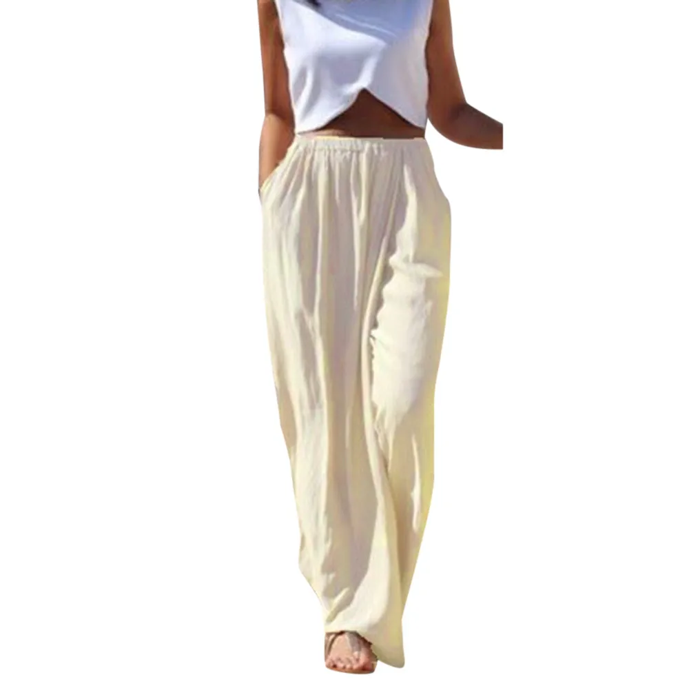 Sleeper#402 2019 NEW FASHION Sexy Waist Wide Leg Pants Women Casual Summer Long Loose Pants daily wear solid hot Free Shipping
Sleeper#402 2019 NEW FASHION Sexy Waist Wide Leg Pants Women Casual Summer Long Loose Pants daily wear solid hot Free Shipping