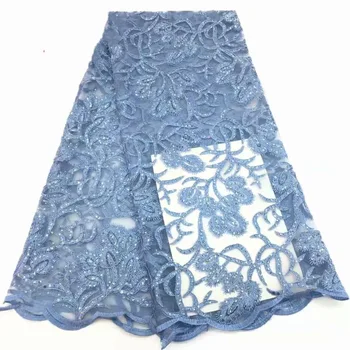 New arrivals 2019 sky blue embroidered net lace fabric hot sale african french lace fabric with sequins for wedding dress
New arrivals 2019 sky blue embroidered net lace fabric hot sale african french lace fabric with sequins for wedding dress