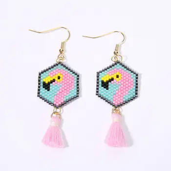 SHINUSBOHO 2019 Earrings for Women Flamingo oorbellen MIYUKI Loom aretes de mujer Drop Earring Fashion Jewelry brinco
SHINUSBOHO 2019 Earrings for Women Flamingo oorbellen MIYUKI Loom aretes de mujer Drop Earring Fashion Jewelry brinco