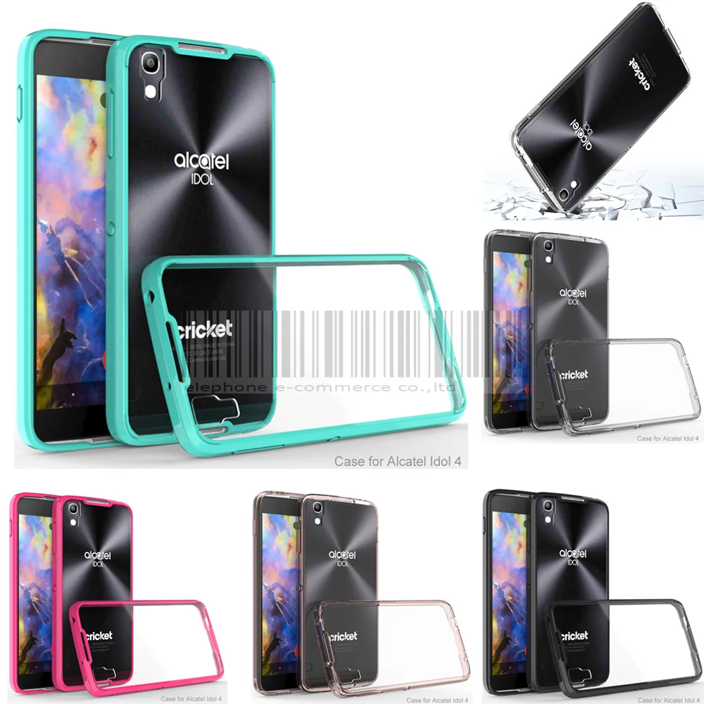 Phone Case For Alcatel OneTouch Idol 4 5.2 OT-6055 Mix Color Anti-shock Frame+Acrylic Clear Soft Case Crystal Protective
Phone Case For Alcatel OneTouch Idol 4 5.2 OT-6055 Mix Color Anti-shock Frame+Acrylic Clear Soft Case Crystal Protective