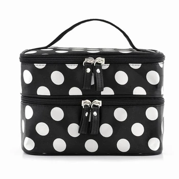 Black Travel Cosmetics Make Up Bags Beauty Womens Organiser Toiletry Purse Handbag Polka Dots Design Gift
Black Travel Cosmetics Make Up Bags Beauty Womens Organiser Toiletry Purse Handbag Polka Dots Design Gift