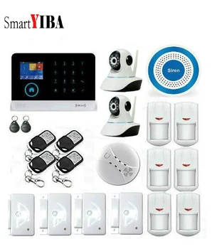 SmartYIBA IOS Android APP 3G WIFI Alarm PIR Motion Sensor Smoke Alarm Video Surveillance Camera Wireless Home Alarm System Kits
SmartYIBA IOS Android APP 3G WIFI Alarm PIR Motion Sensor Smoke Alarm Video Surveillance Camera Wireless Home Alarm System Kits
