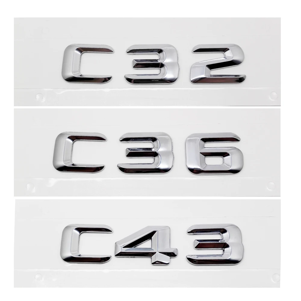 Для Mercedes Benz AMG C32 C36 C43 C55 C63 C180 C180L C200 C200L серебристая металлическая этикетка для