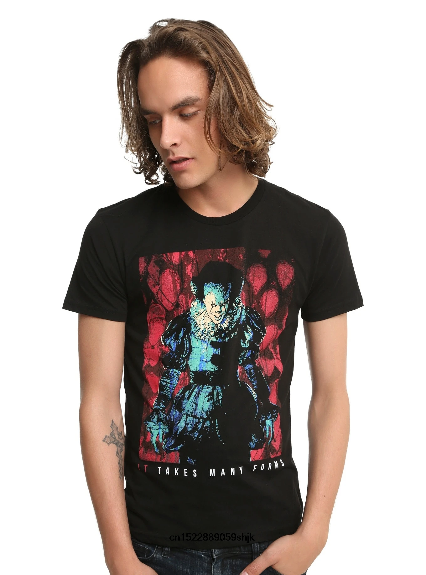 Fashion Men Printed T-shirt IT TAKES MANY FORMS PENNYWISE MOVIE T-SHIRT Men's Cotton T-Shirt
Fashion Men Printed T-shirt IT TAKES MANY FORMS PENNYWISE MOVIE T-SHIRT Men's Cotton T-Shirt