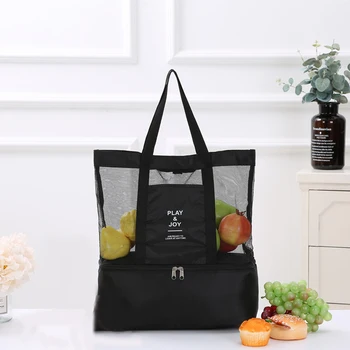 1Pc Women Mesh Transparent Bag Double-layer Heat Preservation Large Portable Insulated Picnic Beach Bags High Capacity New 2019
1Pc Women Mesh Transparent Bag Double-layer Heat Preservation Large Portable Insulated Picnic Beach Bags High Capacity New 2019