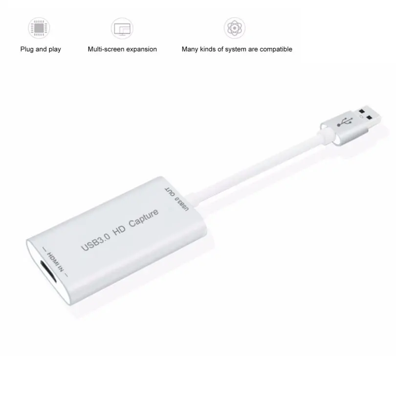 Новый Высокоскоростной USB 3 0 HD ключ захвата HDMI-совместимый к адаптер