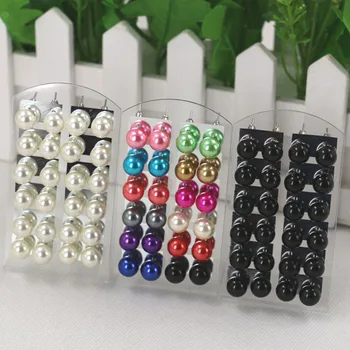 LNRRABC Fashion 12 Pairs/Pack Wholesale Women Colorful Round Artificial Pearls Ear Stud Ball Earrings Gift
LNRRABC Fashion 12 Pairs/Pack Wholesale Women Colorful Round Artificial Pearls Ear Stud Ball Earrings Gift