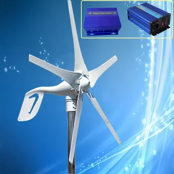 Discount Price Wind Turbine Kit 400W Wind Generators + Wind Solar Hybrid Controller + 1500W Pure Sine Wave Inverter