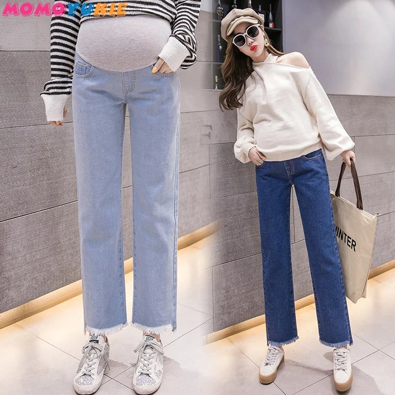 Vintgae Washed Denim Maternity Jeans Elastic Waist Belly Loose Pants Clothes for Pregnant Women 9/10 Length wide leg Pregnancy
Vintgae Washed Denim Maternity Jeans Elastic Waist Belly Loose Pants Clothes for Pregnant Women 9/10 Length wide leg Pregnancy