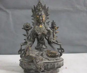 Chinese temple bronze copper gild Green Tara Kwan-Yin Bodhisattva buddha statue
Chinese temple bronze copper gild Green Tara Kwan-Yin Bodhisattva buddha statue
