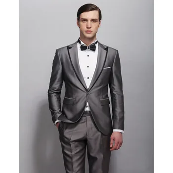 Hot Sale Black Edge men Jacket Wedding Suits Groom Tuxedo Custom Made 2018 dark grey mens suit terno masculino (Jacket+pants)
Hot Sale Black Edge men Jacket Wedding Suits Groom Tuxedo Custom Made 2018 dark grey mens suit terno masculino (Jacket+pants)