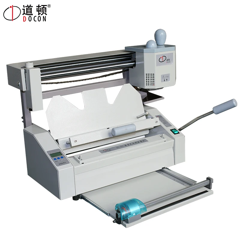 

DC-30C+ multi-function desktop glue binder machine with LCD,perfect binder,book binder with creaser,perforator,corner cutter