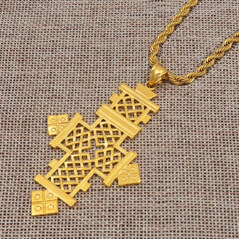 Annio Ethiopian Big Cross Pendant Necklaces For Women Men African Gold Color Jewelry Eritrea Crosses Religion Gifts
Annio Ethiopian Big Cross Pendant Necklaces For Women Men African Gold Color Jewelry Eritrea Crosses Religion Gifts