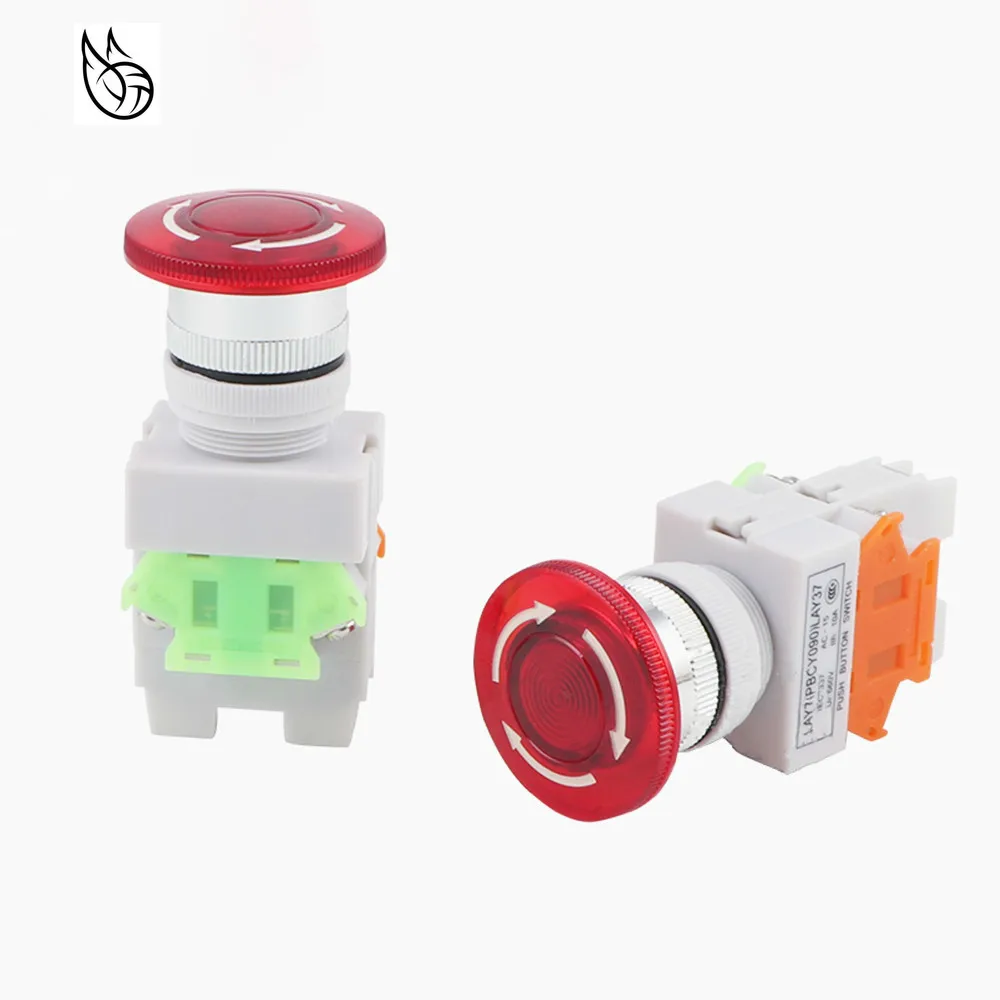 Red Emergency Stop Mushroom Y090 LAY37-11ZSD 11ZSDN Push Button Switch With LED START STOP 1 NO 1 NC
Red Emergency Stop Mushroom Y090 LAY37-11ZSD 11ZSDN Push Button Switch With LED START STOP 1 NO 1 NC