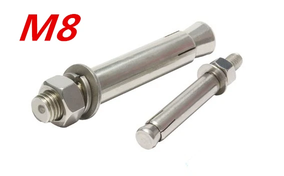 5pcs/lot M8*50/60/70/80/100/120/150mm 304 stainless steel expansion bolts expansion screws car repair expansion screw
5pcs/lot M8*50/60/70/80/100/120/150mm 304 stainless steel expansion bolts expansion screws car repair expansion screw
