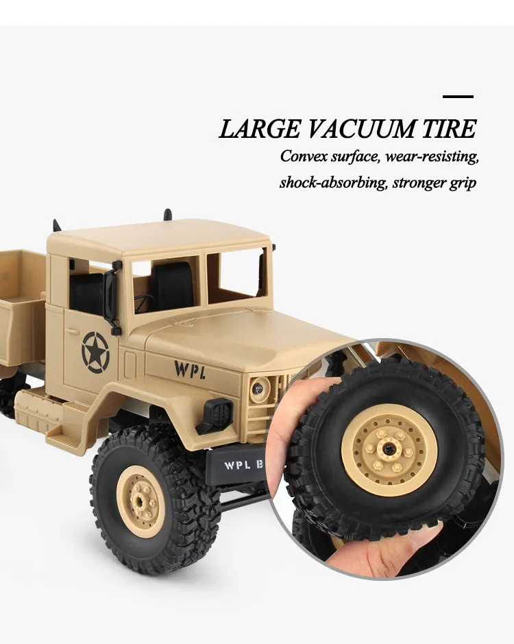 8 High Speed four-wheel Drive Remote Control Car Toy Off-road Vehicle Climbing Car 2.4G Radio Remote Control Military Truck RC B14