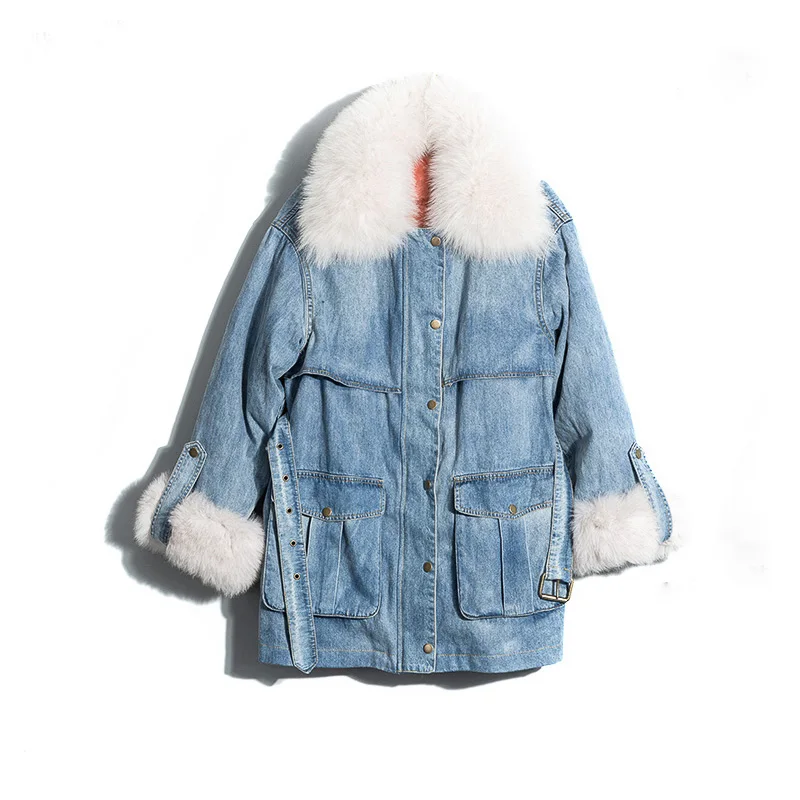 Natural Fox Fur Collar 2019 New Winter Jacket Women Long Down Warm Female Parka Real Fur Coat Cuffs Loose White Duck Down Coat
Natural Fox Fur Collar 2019 New Winter Jacket Women Long Down Warm Female Parka Real Fur Coat Cuffs Loose White Duck Down Coat