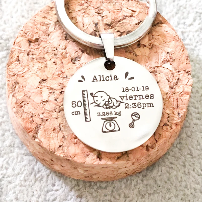 Personalized Baby Christening Keychains Custom Kids Stats Key Holder Handmade Memorial Gift Stainless Steel Baby Keychains
Personalized Baby Christening Keychains Custom Kids Stats Key Holder Handmade Memorial Gift Stainless Steel Baby Keychains
