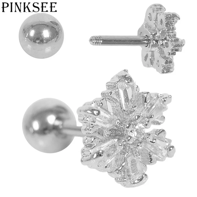 PINKSEE 1Pc Popular Zircon Stainless Steel Stud Earrings Chic Rhinestone Ear Expansion Ear Piercing Jewelry Gifts
PINKSEE 1Pc Popular Zircon Stainless Steel Stud Earrings Chic Rhinestone Ear Expansion Ear Piercing Jewelry Gifts