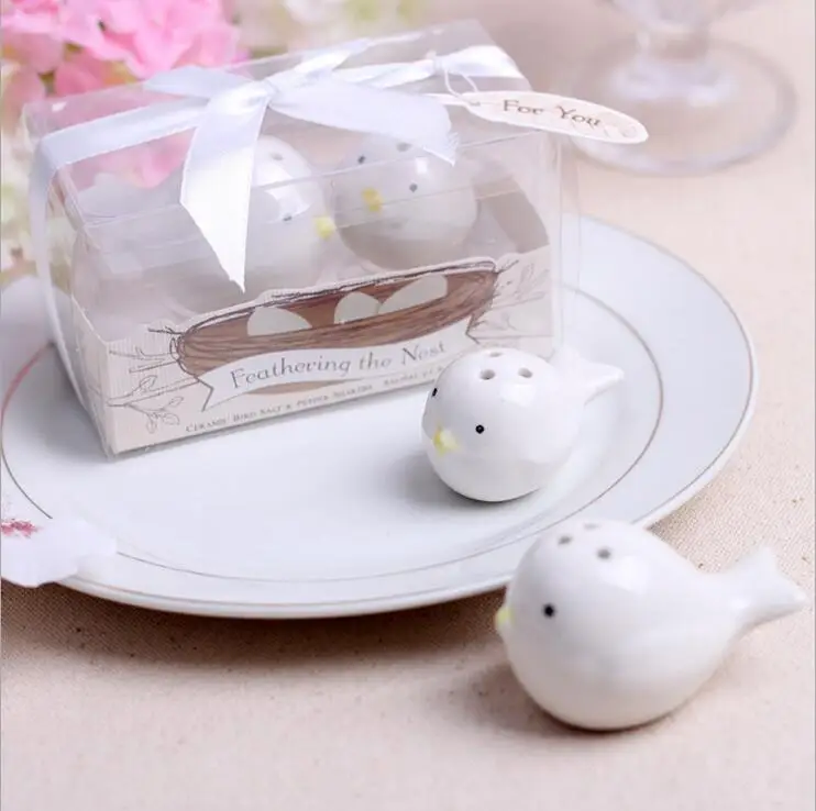 2pcs/set Cute Love birds ceramic Salt and Pepper shaker Wedding Favors for Wedding gift Decoration Event & Party Supplies
2pcs/set Cute Love birds ceramic Salt and Pepper shaker Wedding Favors for Wedding gift Decoration Event & Party Supplies