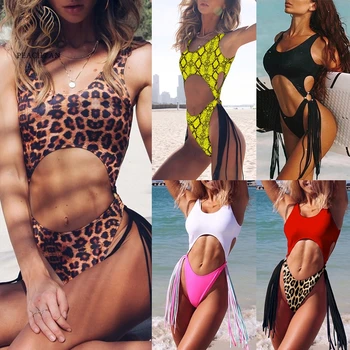 Peachtan Leopard print bodysuits one piece swimsuit female Sexy tassel high cut swimwear women bathing suit Monokini bikini 2019
Peachtan Leopard print bodysuits one piece swimsuit female Sexy tassel high cut swimwear women bathing suit Monokini bikini 2019