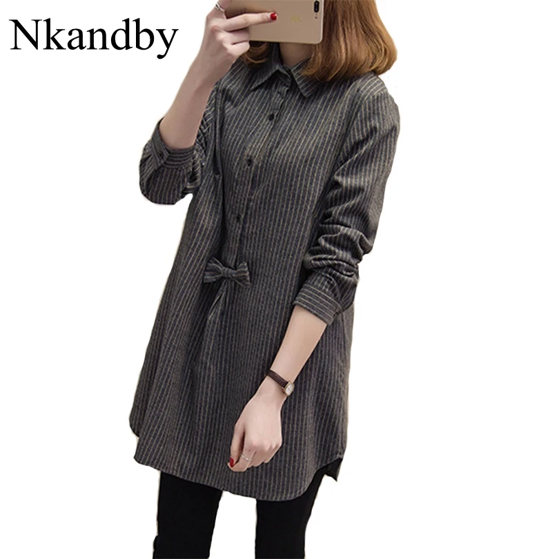 Plus Size Womens Tops And Blouses 2019 Autumn Clothes Fashion Loose Turn Down Collar Bow Striped Long Sleeve Oversize Shirts 5xl
Plus Size Womens Tops And Blouses 2019 Autumn Clothes Fashion Loose Turn Down Collar Bow Striped Long Sleeve Oversize Shirts 5xl