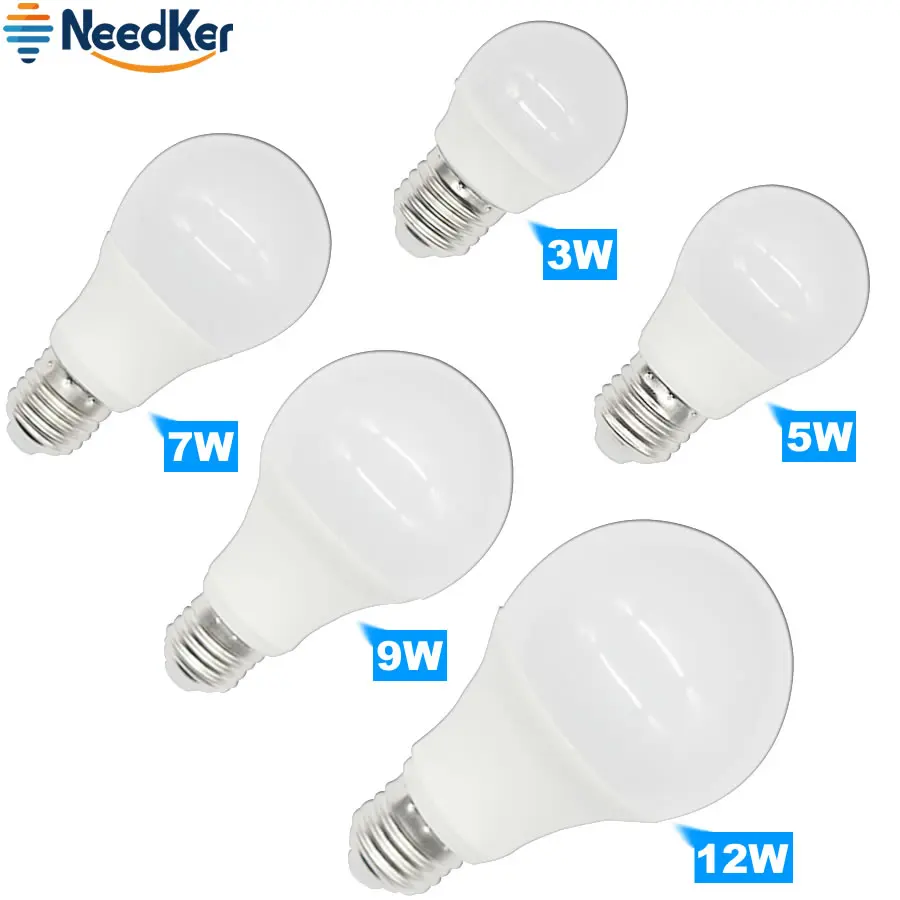 LED Bulb Lamp E27 3W 5W 7W 9W 12W SMD2835 LED Lampada Ampoule Bombilla A60 LED Light Cold Warm White Home LED Spotlight 
LED Bulb Lamp E27 3W 5W 7W 9W 12W SMD2835 LED Lampada Ampoule Bombilla A60 LED Light Cold Warm White Home LED Spotlight