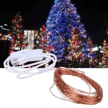 10M 100 LED Copper Wire Fairy String Lights lamp Outdoor/ Indoor USB 5V for Christmas Holiday Wedding Party Decoration
10M 100 LED Copper Wire Fairy String Lights lamp Outdoor/ Indoor USB 5V for Christmas Holiday Wedding Party Decoration