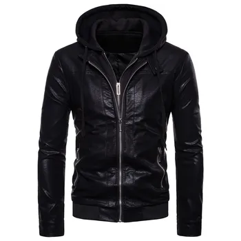 autumn of 2020 the new men's clothing leather jacket Men's hooded pure color leisure PU leather jacket
autumn of 2020 the new men's clothing leather jacket Men's hooded pure color leisure PU leather jacket