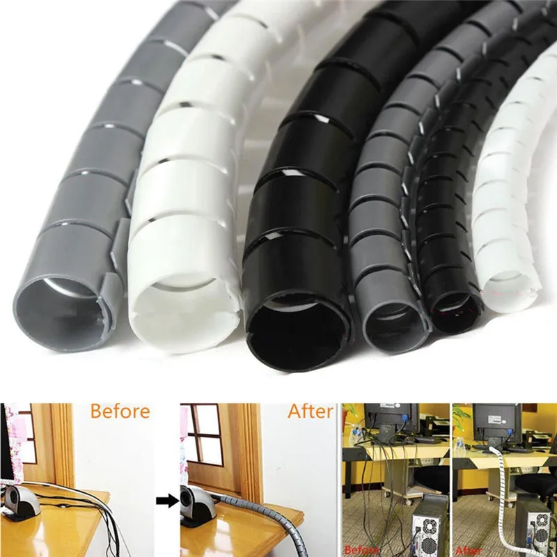 1M 8mm Cable Winder Protector PE Cord Cable Organizer Tools Computer Cord Protective Tube Clip Organizer Management Tools
1M 8mm Cable Winder Protector PE Cord Cable Organizer Tools Computer Cord Protective Tube Clip Organizer Management Tools