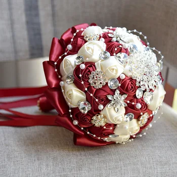 Simulation Ribbon Rhinestone Pearl Bouquet Wedding Bride Holding Flowers Artificial Bouquet Decoration Bride Groom Dance Party
Simulation Ribbon Rhinestone Pearl Bouquet Wedding Bride Holding Flowers Artificial Bouquet Decoration Bride Groom Dance Party