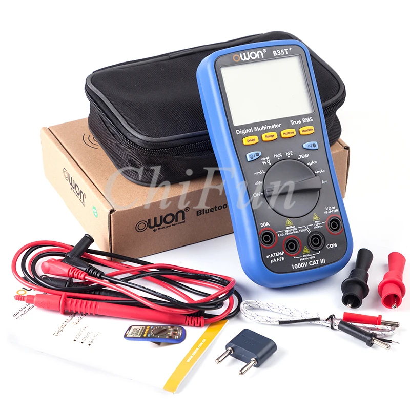 Freeshipping OWON B35T+ 3 in 1 datalogger true RMS multimeter temperature tester recording Bluetooth 4.0 Android
Freeshipping OWON B35T+ 3 in 1 datalogger true RMS multimeter temperature tester recording Bluetooth 4.0 Android