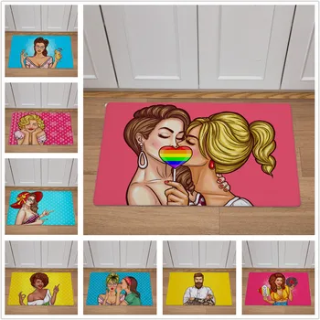 Modern Home Decor Carpet Fashion POP Comic Print Door Mat Kitchen Bathroom Non-slip Floor Mats 46*76cm PVC Leather Carpets Rugs
Modern Home Decor Carpet Fashion POP Comic Print Door Mat Kitchen Bathroom Non-slip Floor Mats 46*76cm PVC Leather Carpets Rugs