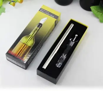 48pcs/lot 3 in 1 Stainless Steel Wine Bottle Cooler Chill Chilling Cooling Stick with an Aerator and Pourer Spout Freezer
48pcs/lot 3 in 1 Stainless Steel Wine Bottle Cooler Chill Chilling Cooling Stick with an Aerator and Pourer Spout Freezer