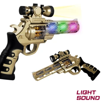 Soud toy Light Toy Gun Diecast Revolver Plastic Pistol Colourful Light Original box Toys for Children Christmas Day Gift
Soud toy Light Toy Gun Diecast Revolver Plastic Pistol Colourful Light Original box Toys for Children Christmas Day Gift