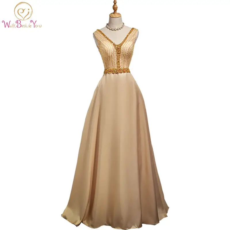 Walk Beside You Burgundy Evening Dresses Long 2017 Gold Satin Beaded Crystal V neck vestido de fiesta largos de noche elegante
Walk Beside You Burgundy Evening Dresses Long 2017 Gold Satin Beaded Crystal V neck vestido de fiesta largos de noche elegante