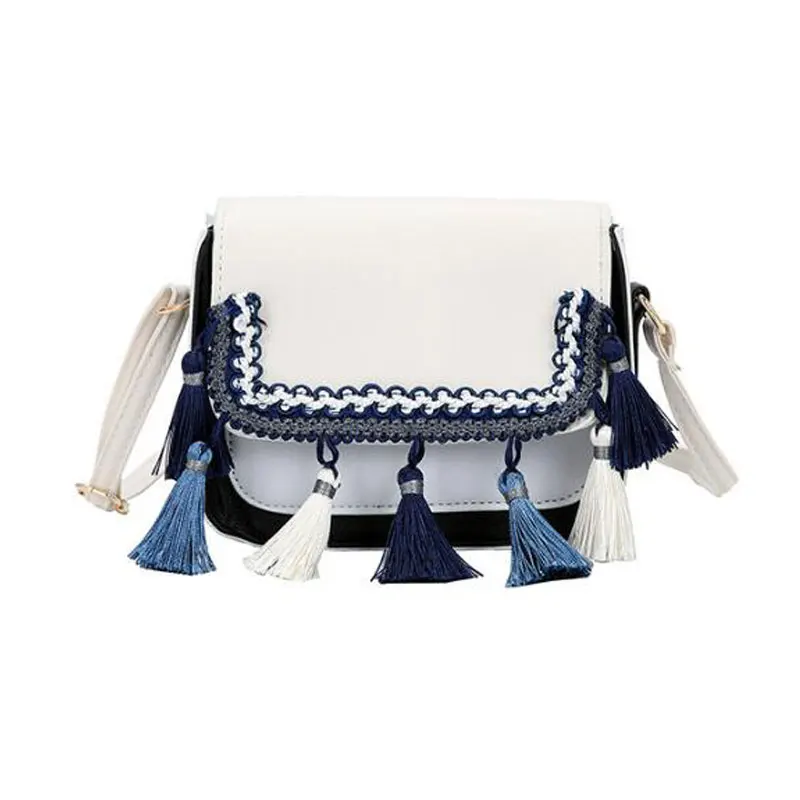 Национальный сумка с кисточками для Для женщин 2018 сумки плеча Crossbody мешок