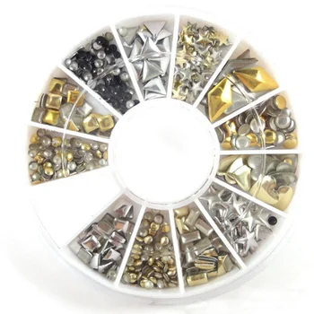 1 Wheel Gold Silver Nail Art Rivet Studs Round Square Triangle Metallic Decoration
1 Wheel Gold Silver Nail Art Rivet Studs Round Square Triangle Metallic Decoration