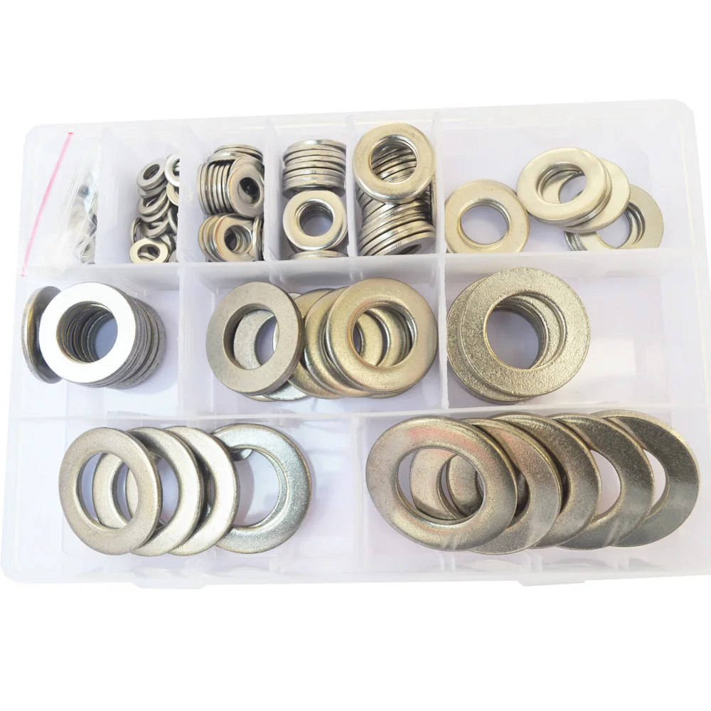 Large Flat Washer Metric screws bolt M5 M6 M8 M10 M12 M14 M16 M18 M20 M22 M24 Assortment Kit 304Stainless Steel 218pcs
Large Flat Washer Metric screws bolt M5 M6 M8 M10 M12 M14 M16 M18 M20 M22 M24 Assortment Kit 304Stainless Steel 218pcs