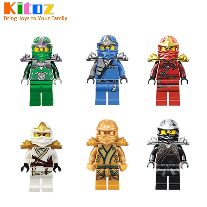 Kitoz Gold Red Green Ninjago Cole Jay Kai Zane Lloyd Ninja Figure with Armor Katana Sword Building Block Toy Decool 10011-10016
Kitoz Gold Red Green Ninjago Cole Jay Kai Zane Lloyd Ninja Figure with Armor Katana Sword Building Block Toy Decool 10011-10016