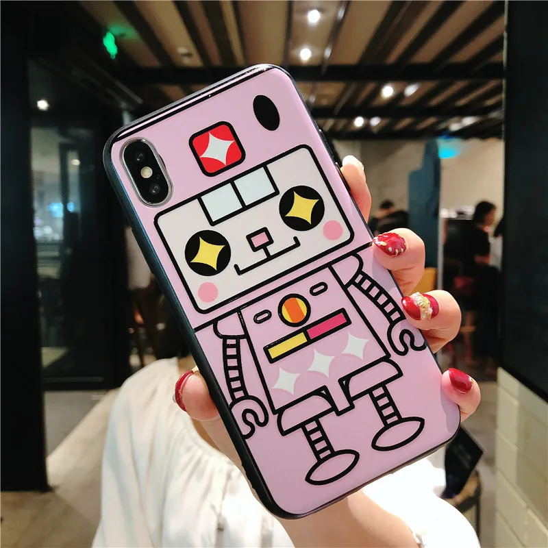 Cute Cartoon Embossment Soft TPU Case For iPhone X 6 6S 7 8 Plus (4)