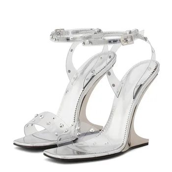 European style fashion word buckle rhinestones Roman 2019 shaped and high heels sexy transparent shoes women's sandals women IN
European style fashion word buckle rhinestones Roman 2019 shaped and high heels sexy transparent shoes women's sandals women IN