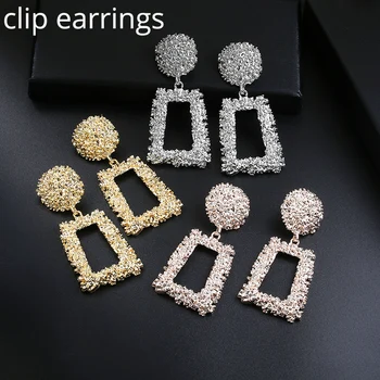 Big Vintage ZA Statement Clip Earrings for Women Without Piercing Hanging Earring 2019 Metal Ear Clips Fashion Jewelry Trend
Big Vintage ZA Statement Clip Earrings for Women Without Piercing Hanging Earring 2019 Metal Ear Clips Fashion Jewelry Trend
