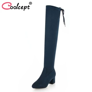 CoolCept Women High Heels Over Knee Boots Winter Plush Fur Warm Shoes Woman Classic Lace Up Thick Heels Long Boots Size 32-43
CoolCept Women High Heels Over Knee Boots Winter Plush Fur Warm Shoes Woman Classic Lace Up Thick Heels Long Boots Size 32-43