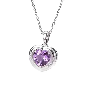 wholesale romantic 925 sterling silver natural purple crystal amethyst heart pendant necklace for women engagement wedding gift
wholesale romantic 925 sterling silver natural purple crystal amethyst heart pendant necklace for women engagement wedding gift
