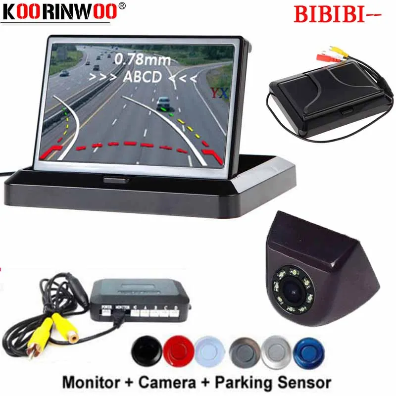 Koorinwoo Dynamic Trajectory LCD 4.3 Folding Monitor Car Parking Sensor Rearview Camera Buzzer Radars Show Distance Black White
Koorinwoo Dynamic Trajectory LCD 4.3 Folding Monitor Car Parking Sensor Rearview Camera Buzzer Radars Show Distance Black White