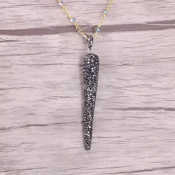 5pcs Pave Crystal Rhinestone Jewelry Point Pendant, Stones Simple Design Pendant For Women
5pcs Pave Crystal Rhinestone Jewelry Point Pendant, Stones Simple Design Pendant For Women