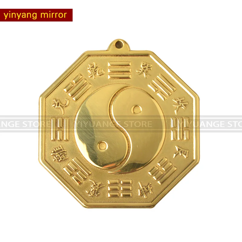 

8.5cm Fengshui Chinese Concave Convex Taiji Copper Bagua Mirror Wall Hanging The 8 Hexagrams Mirror Home Decor Accessories