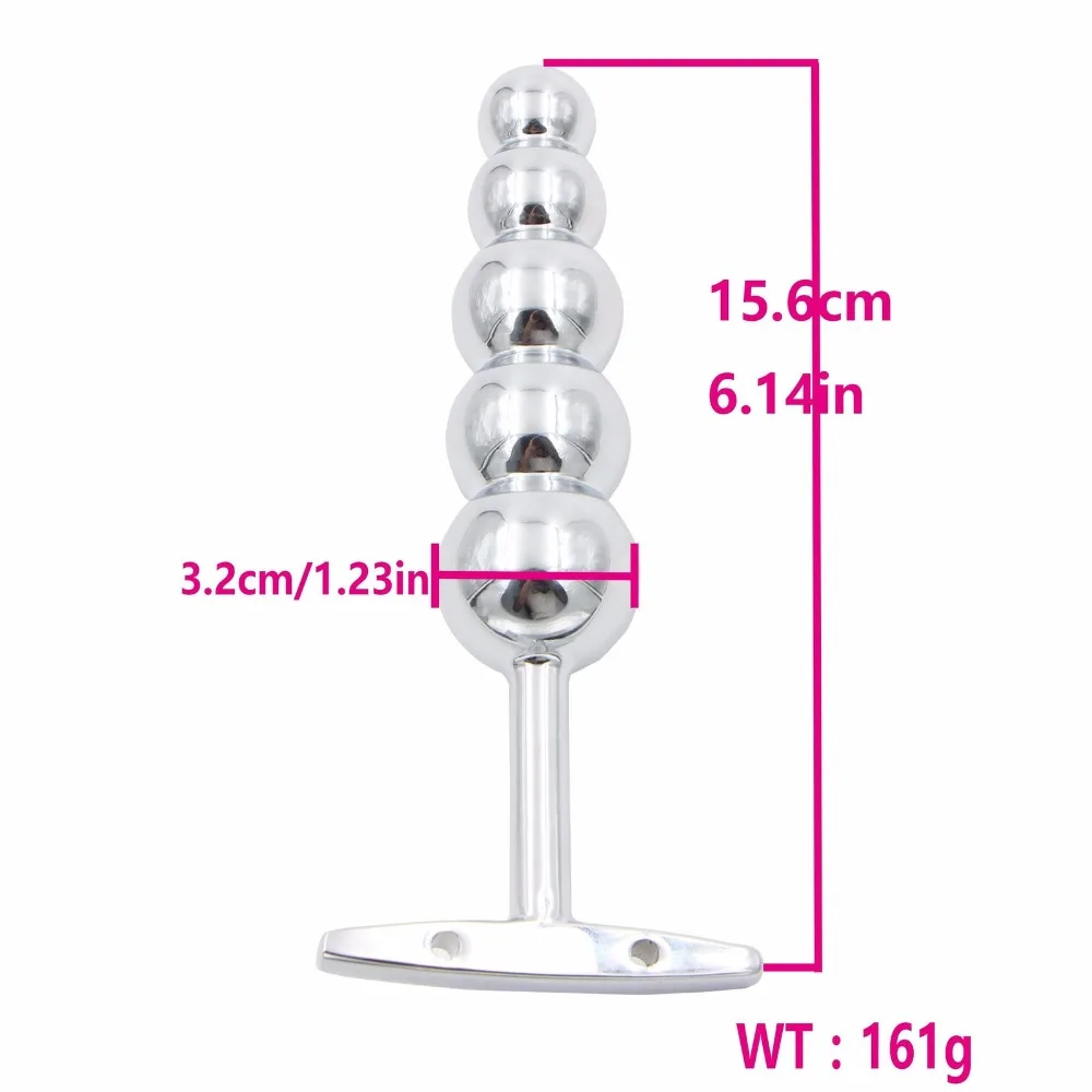 Portable Metal Long Anal Beads Big Anal Plug Prostate Massager Butt Plug Adult Sex Toys for Men Gay Woman Erotic Toys Sex Shop